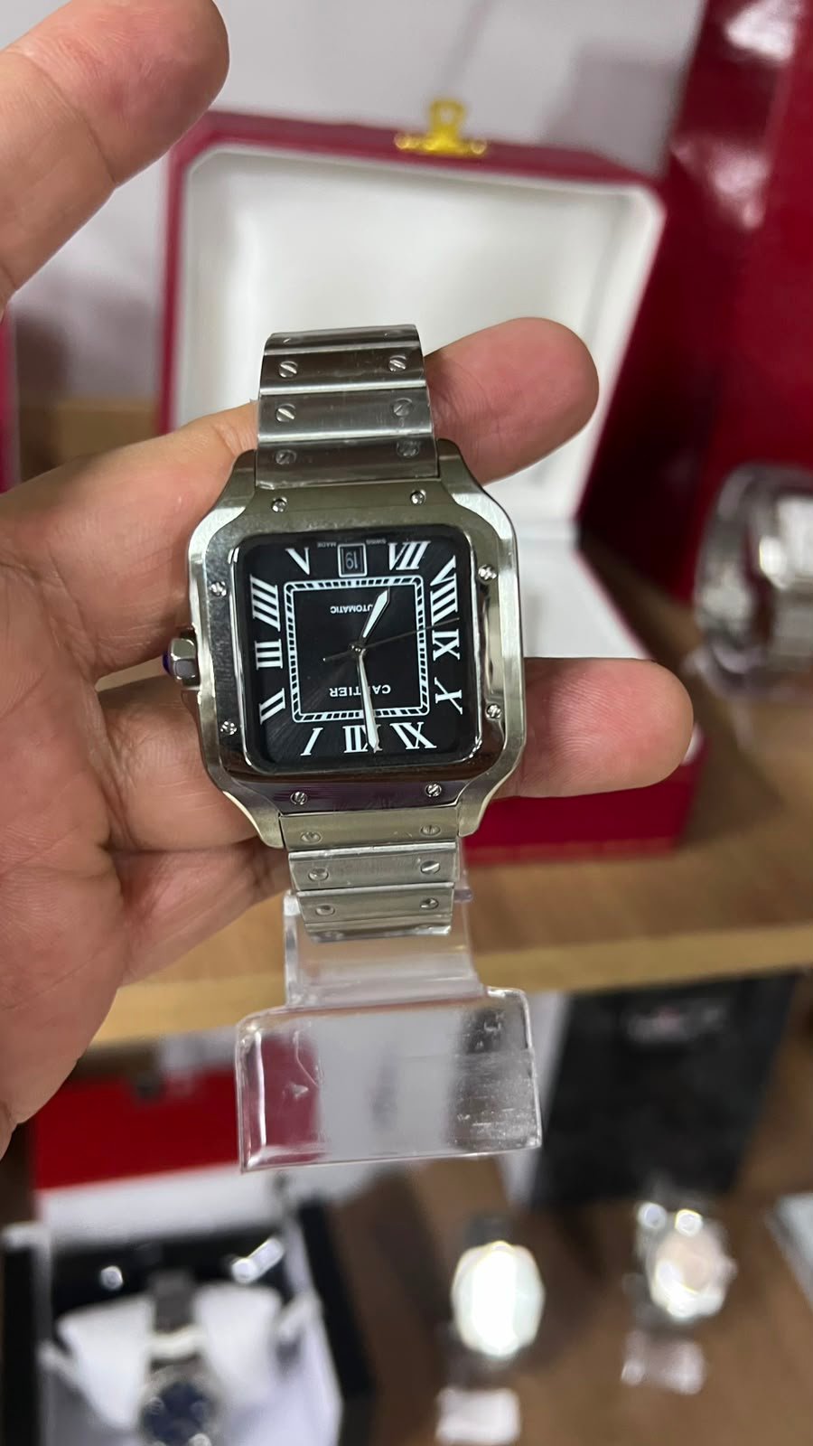 Cartier Santos Fundo Preto